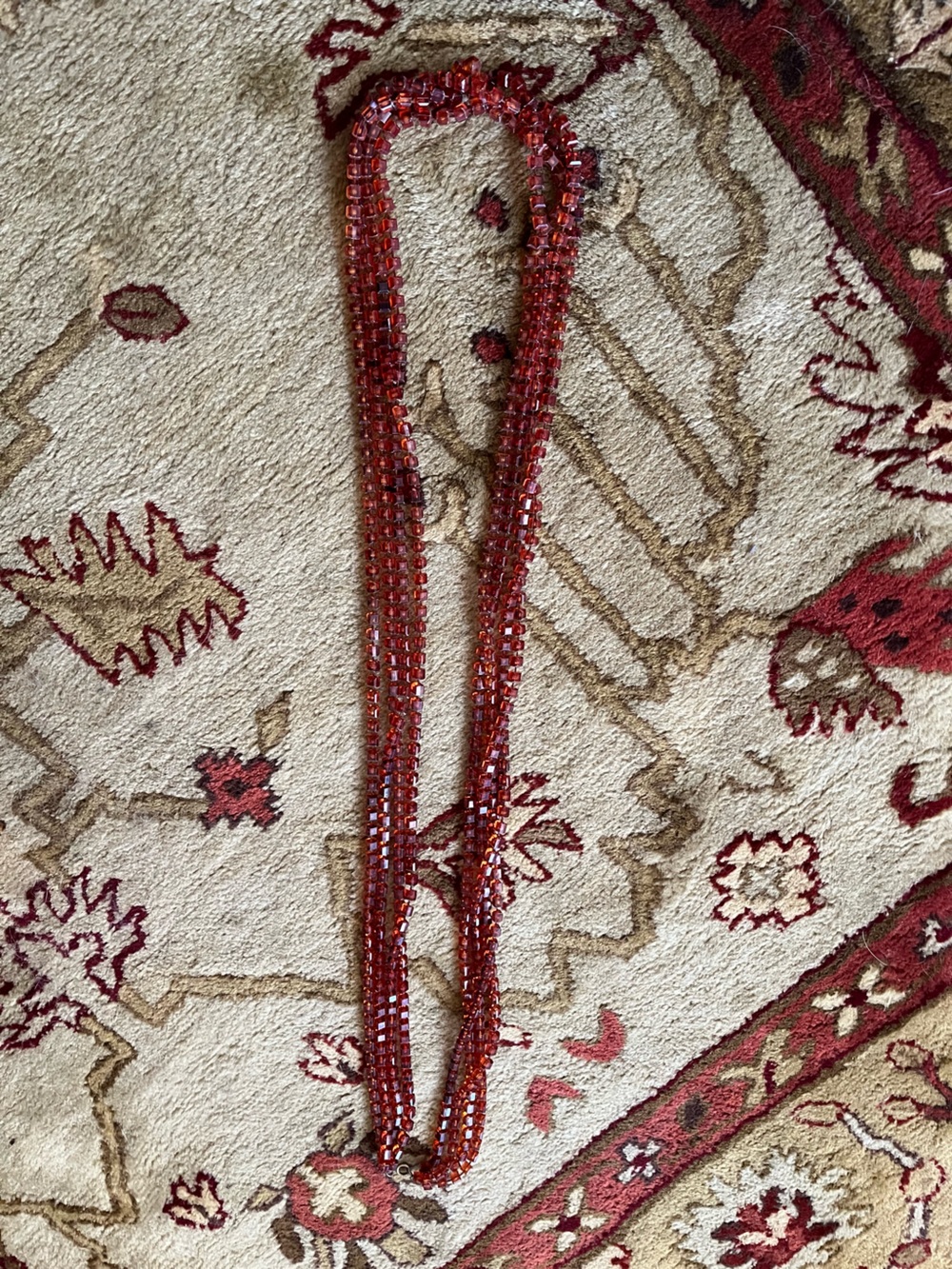 Rust Lucite Necklace